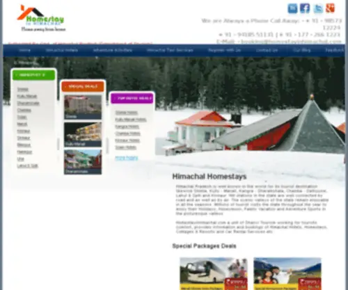 Homestayinhimachal.com(Homestay in Himachal) Screenshot