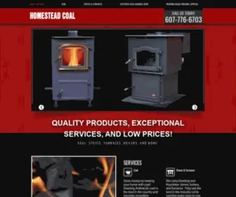 Homesteadcoal.com(Coal, stove, and propane store in Bath, NY) Screenshot