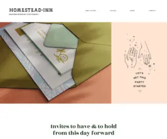 Homesteadink.com(Modern Wedding Invitations) Screenshot