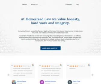 Homesteadlaw.ca(Homestead Law) Screenshot