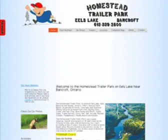 Homesteadpark.com(The Homestead Trailer Park on Eels Lake Near Bancroft) Screenshot