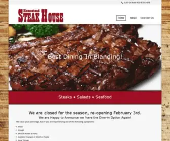 Homesteadsteakhouseut.com(Homestead Steak House) Screenshot
