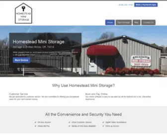 Homesteadstorageinc.com(Homestead Mini Storage) Screenshot