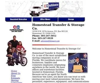 Homesteadtransfer.com(Miami Moving Companies) Screenshot