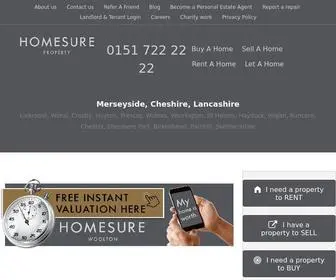Homesureproperty.co.uk(Sales, Lettings, and Property Management in Liverpool, Merseyside, & Cheshire) Screenshot