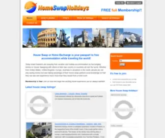 Homeswapholidays.com(House Swap/Home Exchange) Screenshot