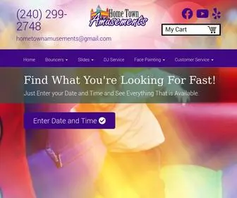 Hometownamusements.com(Bounce House & Party Rentals) Screenshot