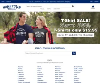 Hometownapparel.com(Hometown Apparel) Screenshot