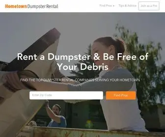 Hometowndumpsterrental.com(Find Dumpster Rentals) Screenshot