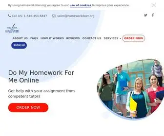 Homeworkdoer.org(A single grade can ruin your goals. We are here to make sure) Screenshot