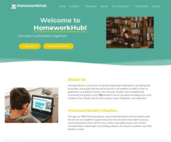 Homeworkhubtutoring.org(HomeworkHub) Screenshot