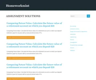 Homeworkmint.com(Homeworkmint) Screenshot