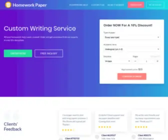 Homeworkpaper.net(Assignment Help Platform) Screenshot