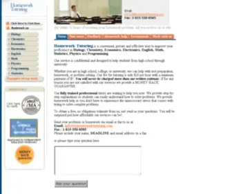 Homeworktutoring.com(Homework Tutoring) Screenshot