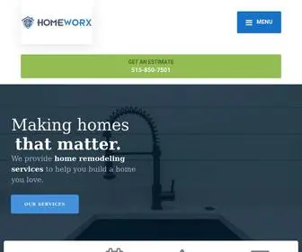 Homeworxiowa.com(Home Remodeling & Handyman Services) Screenshot