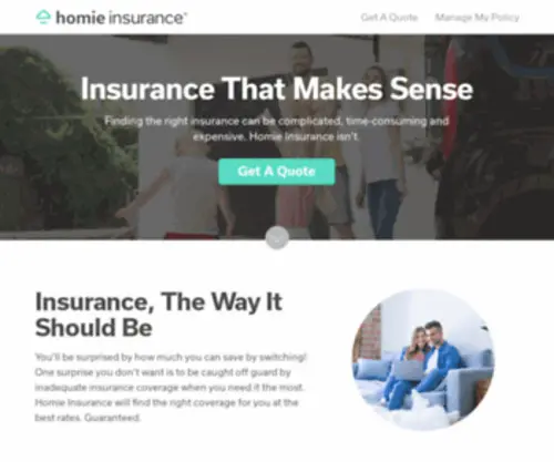 Homieinsure.com(Insurance in UT) Screenshot