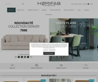 Homifab.com(Literie, Matelas et Meubles design et tendance) Screenshot