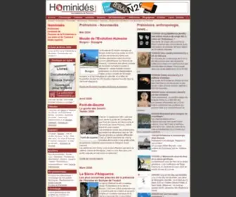 Hominides.com(Hominidés) Screenshot