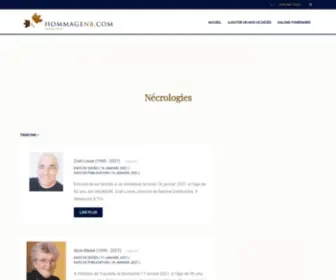 Hommagenb.com(Nécrologies) Screenshot