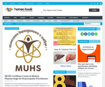 Homoeobook.com(Homeobook Everything on homeopathy) Screenshot