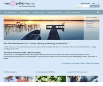 Homoeopathie-Heute.de(Das Deutsche Netzwerk für Homöopathie informiert Sie umfassend über die Homöopathische Medizin) Screenshot