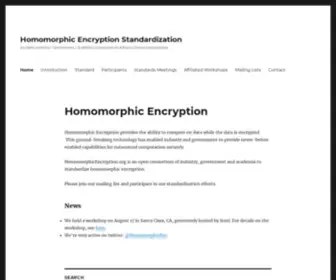 Homomorphicencryption.org(An Open Industry) Screenshot