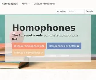 Homophone.com(Complete list) Screenshot