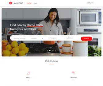 Homydish.com(Order Home Cooking Food From Your Neighbours) Screenshot