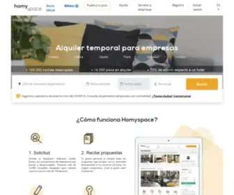Homyspace.com(Alquiler temporal de pisos para empresas. Reserva un apartamento amueblado en +80 destinos) Screenshot
