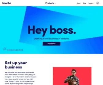 Honcho.com.au(Start your business instantly online) Screenshot