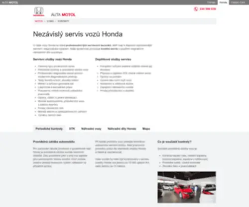 Honda-Praha.cz(Nezávislý prodejce a opravce vozů Honda) Screenshot