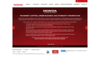 Honda.com.my Screenshot
