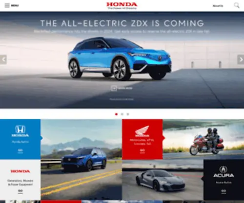 Honda.com(American Honda Motor Co) Screenshot