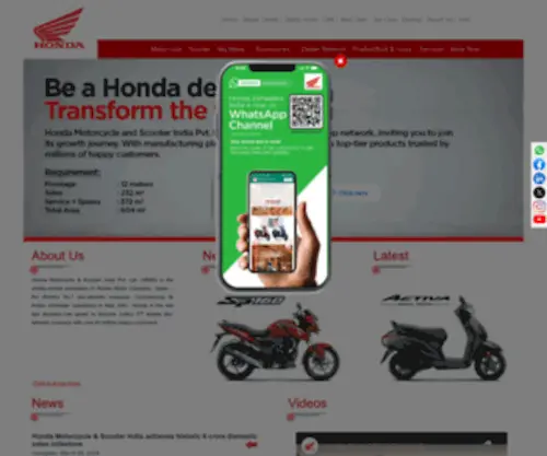 Honda2Wheelersindia.com Screenshot