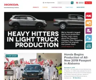 Hondaalabama.com(Honda Manufacturing of Alabama) Screenshot