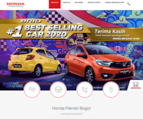 Hondabogor.co(Honda Mandiri Bogor) Screenshot