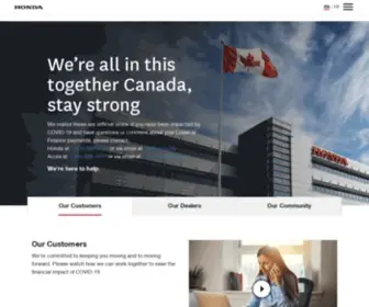 Hondacanada.ca(Honda in Canada) Screenshot