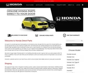 Hondadirectparts.co.uk(Genuine Honda Parts Direct To Your Door) Screenshot