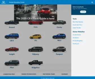 Hondainfocenter.com(Honda Information Center) Screenshot