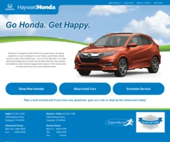 Hondaofhayward.com(Hayward Honda) Screenshot