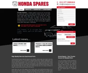 Hondaspares.co.za(Hondaspares) Screenshot