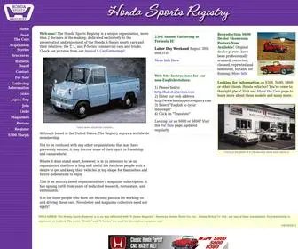 Hondasportsregistry.com(Honda Sports Registry) Screenshot
