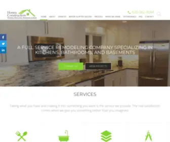 Honeaconstruction.com(Honea Construction is a full service remodeling company specializing in kitchens) Screenshot