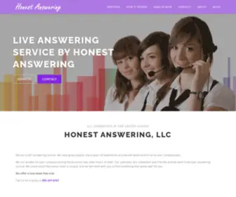 Honestanswering.com(24/7 Phone Answering Service For Small Businesses) Screenshot