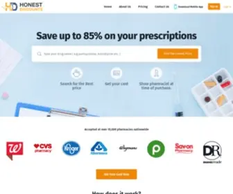 Honestdiscounts.com(Free Prescription Discount Cards) Screenshot