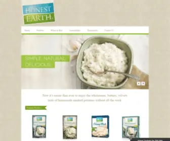 Honestearthpotatoes.com(Honest Earth All Natural Mashed Potatoes) Screenshot