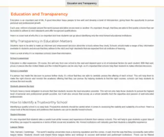 Honestedu.org(Education and Transparency) Screenshot