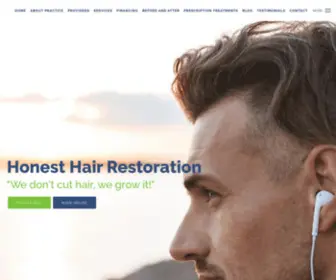 Honesthairrestoration.com(Participating Telehealth provider) Screenshot