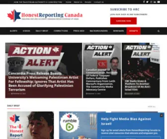 Honestreporting.ca(Honest Reporting Canada) Screenshot