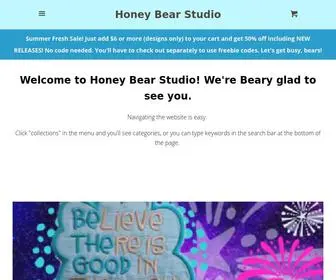 Honeybearstudio.com(Honey Bear Studio Machine Embroidery Designs and Blanks) Screenshot